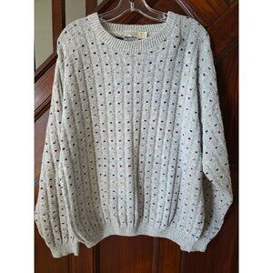 VTG Alpine Ridge Rugged Wear Mens Textured Knit Sweater L